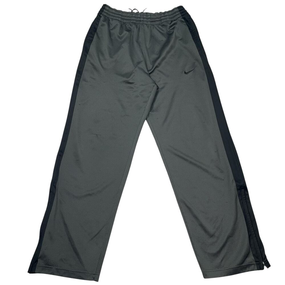 Vintage Nike Mens Medium Mesh Sweat Track Pants Gray Black